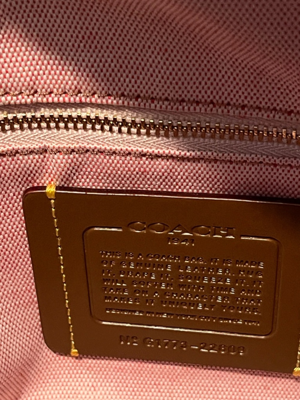 Coach Rogue 1941 Burgundy Quilted Riveted Tote with Gold Hardware - Picture 14 of 14